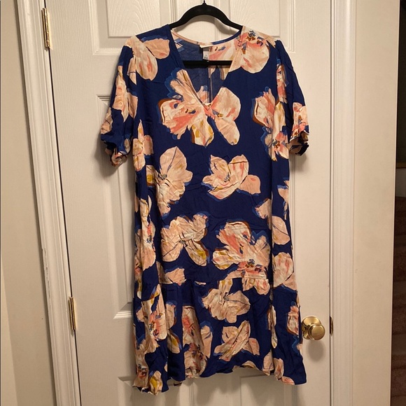 a new day Dresses & Skirts - Brand New A New Day Blue Floral Dress…size L